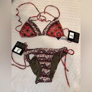 NEW ⭐️⭐️ JETS by Jessika Allen string Bikini triangle top sz 10